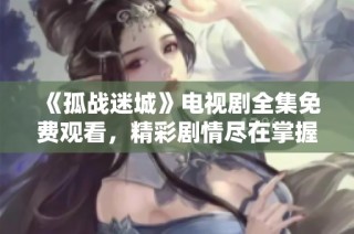 《孤战迷城》电视剧全集免费观看，精彩剧情尽在掌握