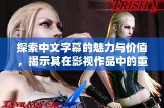 探索中文字幕的魅力与价值，揭示其在影视作品中的重要性
