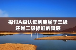 探讨A级认证到底属于三级还是二级标准的疑惑
