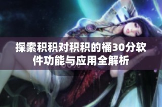 探索积积对积积的桶30分软件功能与应用全解析