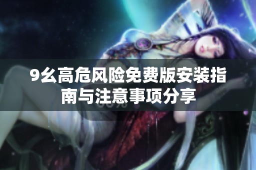 9幺高危风险免费版安装指南与注意事项分享