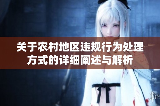 关于农村地区违规行为处理方式的详细阐述与解析