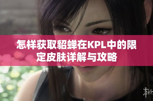 怎样获取貂蝉在KPL中的限定皮肤详解与攻略