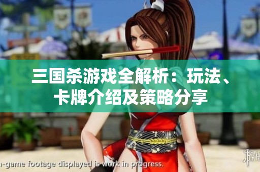 三国杀游戏全解析：玩法、卡牌介绍及策略分享