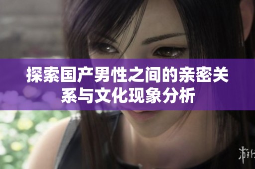 探索国产男性之间的亲密关系与文化现象分析