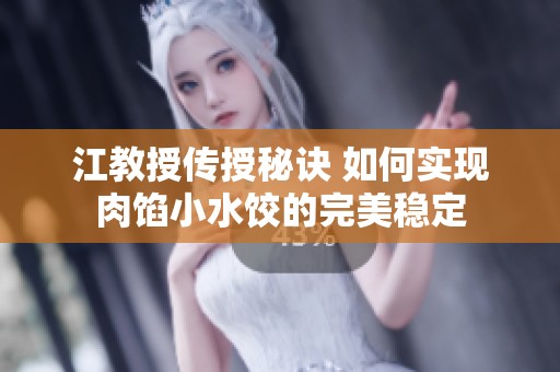 江教授传授秘诀 如何实现肉馅小水饺的完美稳定