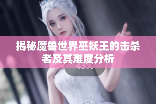 揭秘魔兽世界巫妖王的击杀者及其难度分析