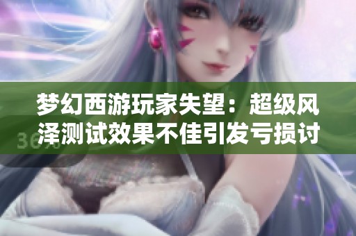 梦幻西游玩家失望：超级风泽测试效果不佳引发亏损讨论