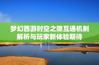梦幻西游时空之隙互通机制解析与玩家新体验期待