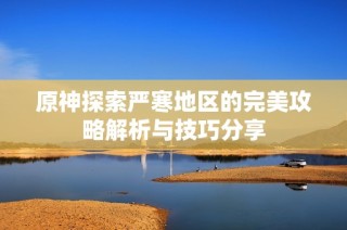 原神探索严寒地区的完美攻略解析与技巧分享