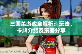 三国杀游戏全解析：玩法、卡牌介绍及策略分享
