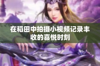 在稻田中拍摄小视频记录丰收的喜悦时刻