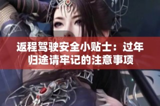 返程驾驶安全小贴士：过年归途请牢记的注意事项