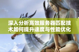 深入分析高效服务器匹配技术如何提升速度与性能优化