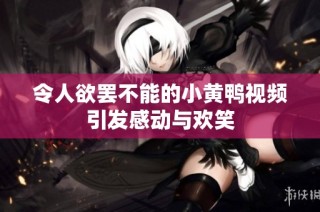 令人欲罢不能的小黄鸭视频引发感动与欢笑