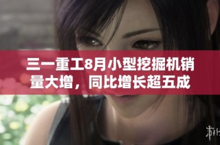 三一重工8月小型挖掘机销量大增，同比增长超五成
