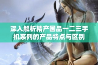 深入解析精产国品一二三手机系列的产品特点与区别