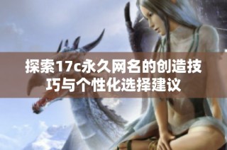 探索17c永久网名的创造技巧与个性化选择建议