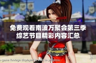 免费观看南波万聚会第三季综艺节目精彩内容汇总