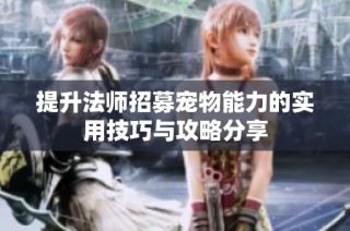 提升法师招募宠物能力的实用技巧与攻略分享
