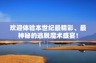 欢迎体验本世纪最精彩、最神秘的逃脱魔术盛宴！