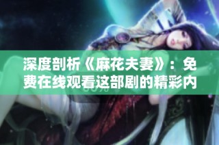 深度剖析《麻花夫妻》：免费在线观看这部剧的精彩内容与看点