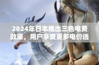 2024年日本推出三色电费政策，用户享受更多电价选择