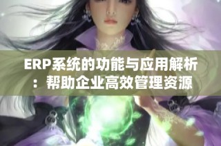 ERP系统的功能与应用解析：帮助企业高效管理资源