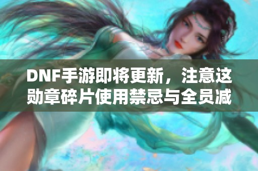 DNF手游即将更新，注意这勋章碎片使用禁忌与全员减伤影响