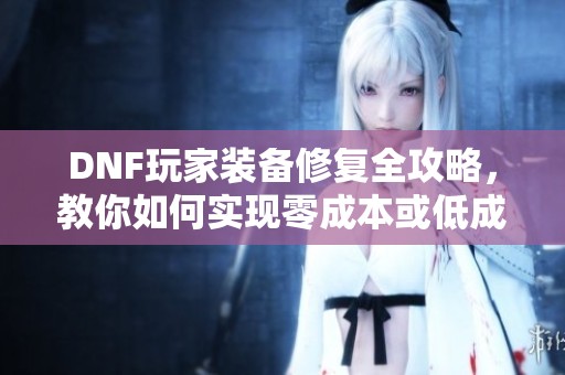 DNF玩家装备修复全攻略，教你如何实现零成本或低成本修复
