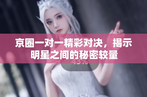 京圈一对一精彩对决，揭示明星之间的秘密较量