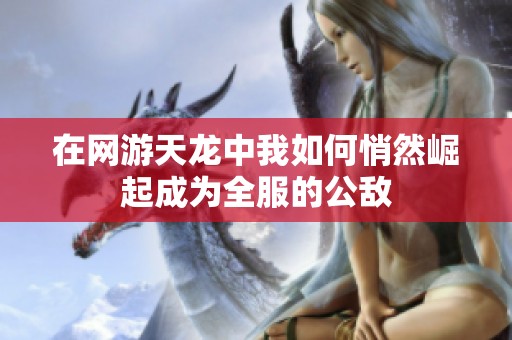 在网游天龙中我如何悄然崛起成为全服的公敌
