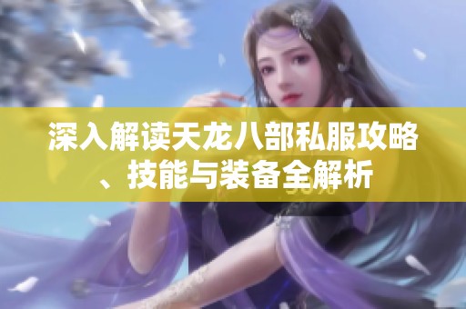 深入解读天龙八部私服攻略、技能与装备全解析