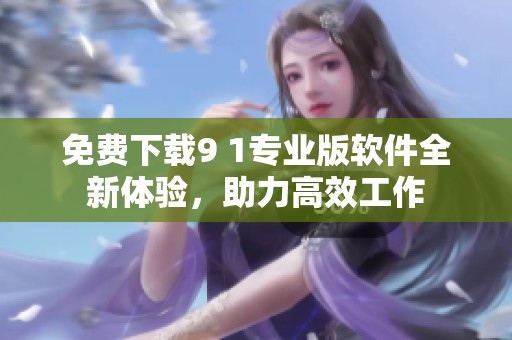 免费下载9 1专业版软件全新体验，助力高效工作