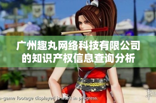 广州趣丸网络科技有限公司的知识产权信息查询分析