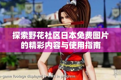 探索野花社区日本免费图片的精彩内容与使用指南