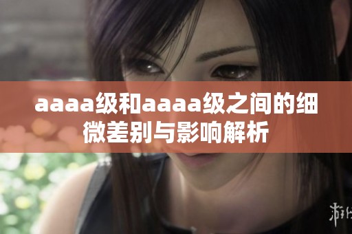 aaaa级和aaaa级之间的细微差别与影响解析