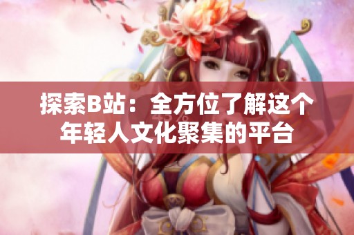 探索B站：全方位了解这个年轻人文化聚集的平台