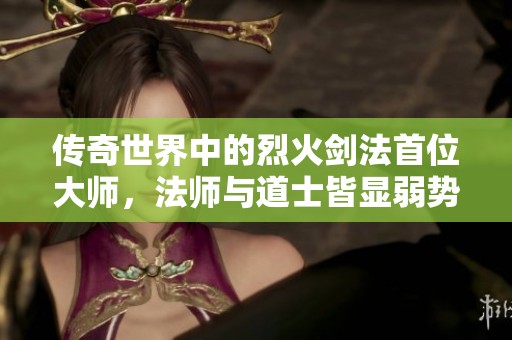 传奇世界中的烈火剑法首位大师，法师与道士皆显弱势