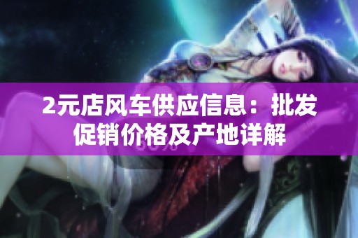 2元店风车供应信息：批发促销价格及产地详解