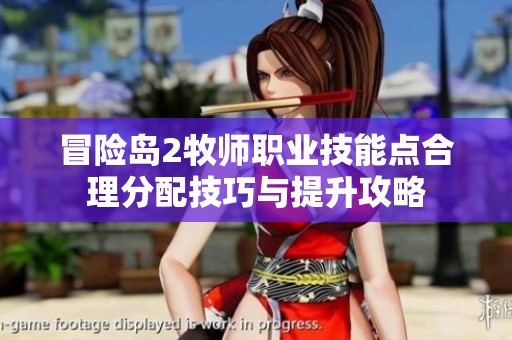冒险岛2牧师职业技能点合理分配技巧与提升攻略