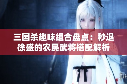 三国杀趣味组合盘点：秒退徐盛的农民武将搭配解析