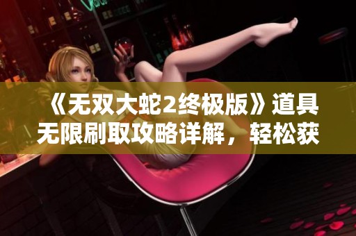 《无双大蛇2终极版》道具无限刷取攻略详解，轻松获取好物！
