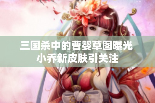 三国杀中的曹婴草图曝光 小乔新皮肤引关注