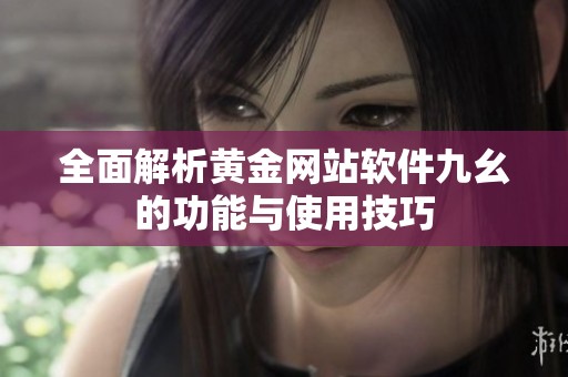 全面解析黄金网站软件九幺的功能与使用技巧