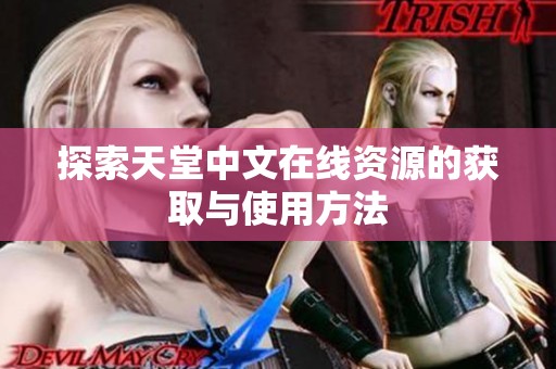 探索天堂中文在线资源的获取与使用方法