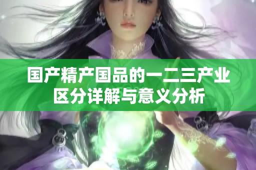 国产精产国品的一二三产业区分详解与意义分析