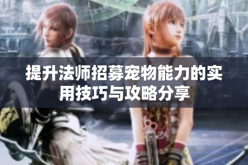 提升法师招募宠物能力的实用技巧与攻略分享