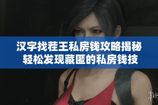 汉字找茬王私房钱攻略揭秘 轻松发现藏匿的私房钱技巧